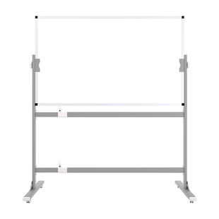 白板落地支架式可移动带轮双面翻转写字板加厚稳固培训办公展示架