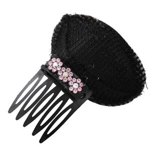 高颅顶蓬松神器女头顶隐形垫发根插梳前额刘海夹子水钻发夹子头饰