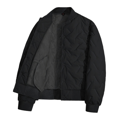 加厚棉服男款冬季黑色高级男外套