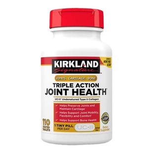 美国Kirkland柯克兰骨胶原维骨力中老年人骨密度护关节搭档氨糖
