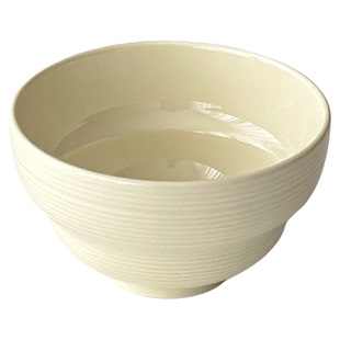 穆尼 ins风陶瓷碗饭碗家用餐具好看的甜水碗面碗简约奶油色螺纹碗