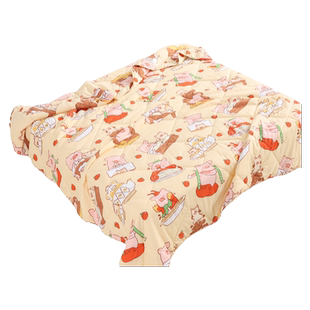 卡撒天娇水洗棉棉空调被夏被lulu猪IP联名可水洗夏薄被宿舍单人