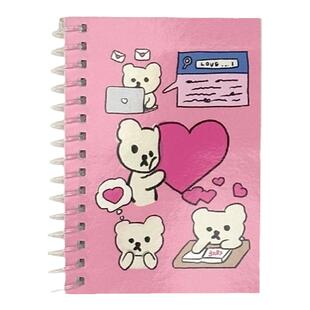 Mazzzzy韩国代购 可爱小熊线圈本学生便携笔记本记事本口袋日记本