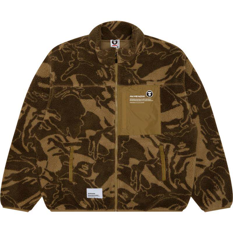 Aape绒面宽松厚卫衣外套A316XXL