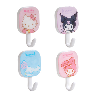 三丽鸥挂钩强力粘胶可爱创意学生桌边免打孔厨房卧室门后无痕粘钩