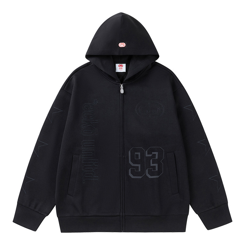 【王俊凯同款】ecko/红犀牛星星系列黑色外套26新款卫衣秋季穿搭
