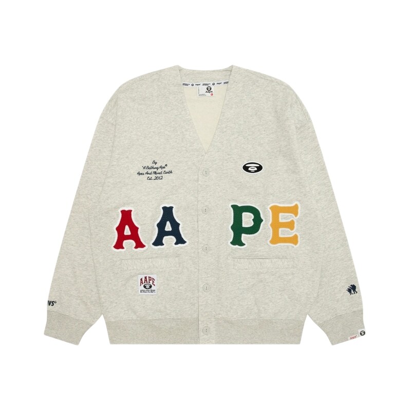 Aape彩色字母徽章潮流卫衣开衫