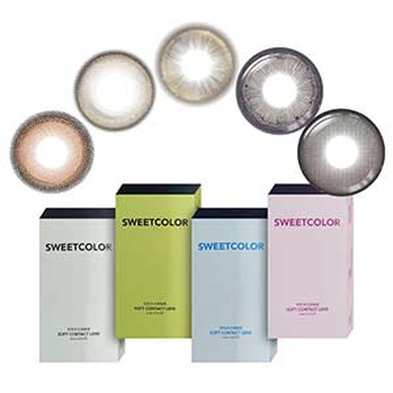 SweetColor美瞳宠粉系列月抛1片灰精灵素颜学生高颜值隐形眼镜