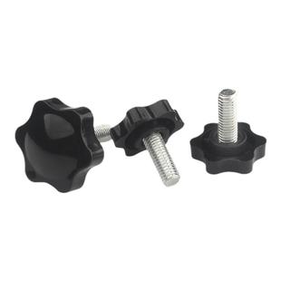 梅花手柄螺丝六星手拧带把手螺栓七星形塑胶手扭胶头螺钉M4M5-M12