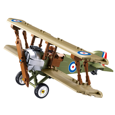 小鲁班1293骆驼双翼战斗飞机Sopwith Camel英国一战模型拼装玩具