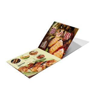 勾选点菜单火锅烧烤餐厅餐纸定制印刷汉堡一次性垫餐纸饭店餐牌a4a3三折页网红价目表打印菜单本PVC设计制作