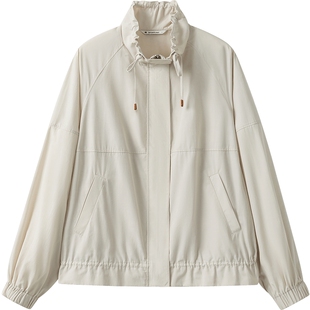 播商场同款美式洋气短外套女春季新款立领宽松上衣BDS1WD1171