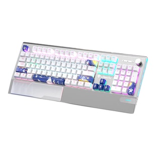 狼途K1000机械键盘有线电脑电竞游戏办公定制水蜜桃静音轴热拔插