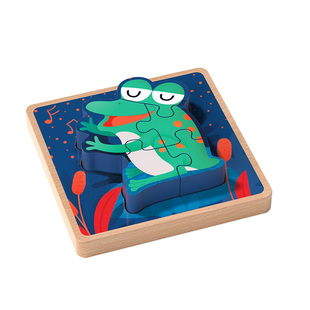 儿童大块立体拼图木质拼板2积木3-6岁4男孩1女孩宝宝益智早教玩具