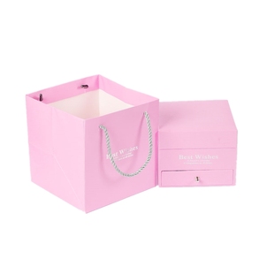 蓝粉白红色口红唇膏包装盒单支装蝴蝶结精美礼盒ins风礼品盒2支装