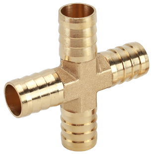 铜一字宝塔直接头4-25mm水管皮接L型弯头十字四通燃气快插格林头