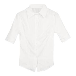 修身气质制服职业装白衬衫短袖女夏季ol工作服衬衣包臀裙前台套装