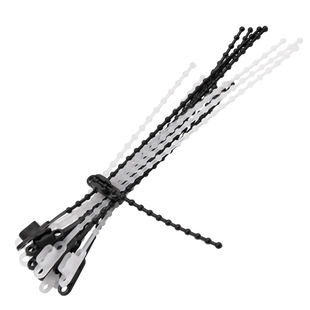 可退式尼龙塑料扎带可松式活扣反复重复使用串珠珠型带理线带收纳