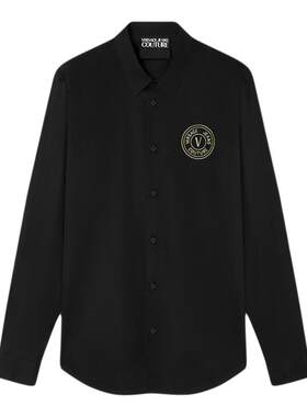 【季末优惠】VERSACE JEANS COUTURE 男士V-Emblem刺绣修身衬衫