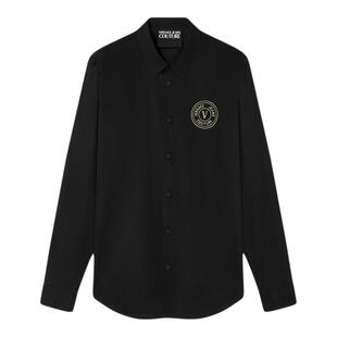 【季末优惠】VERSACE JEANS COUTURE 男士V-Emblem刺绣修身衬衫