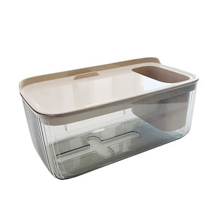 bdo壁挂纸巾收纳盒手抽透明置物架手机架垃圾袋卫生间防水纸巾盒