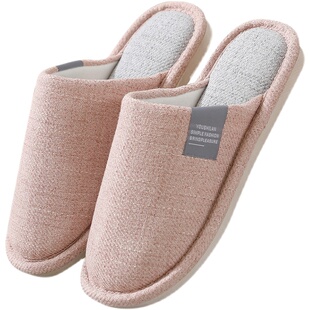 5双3待客人专用拖鞋冬季家用男非一次性可洗客厅棉拖鞋女四季通用