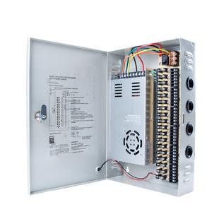 mwel明伟3C认证集中供电箱220V转12V户外防雨监控9路18路开关电源