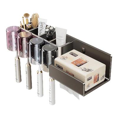 免打孔一架多用优质钢牙刷置物架