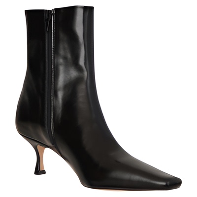 极简老钱小猫跟方头马皮短靴