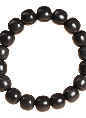 青花和田玉籽料手链12/11mm