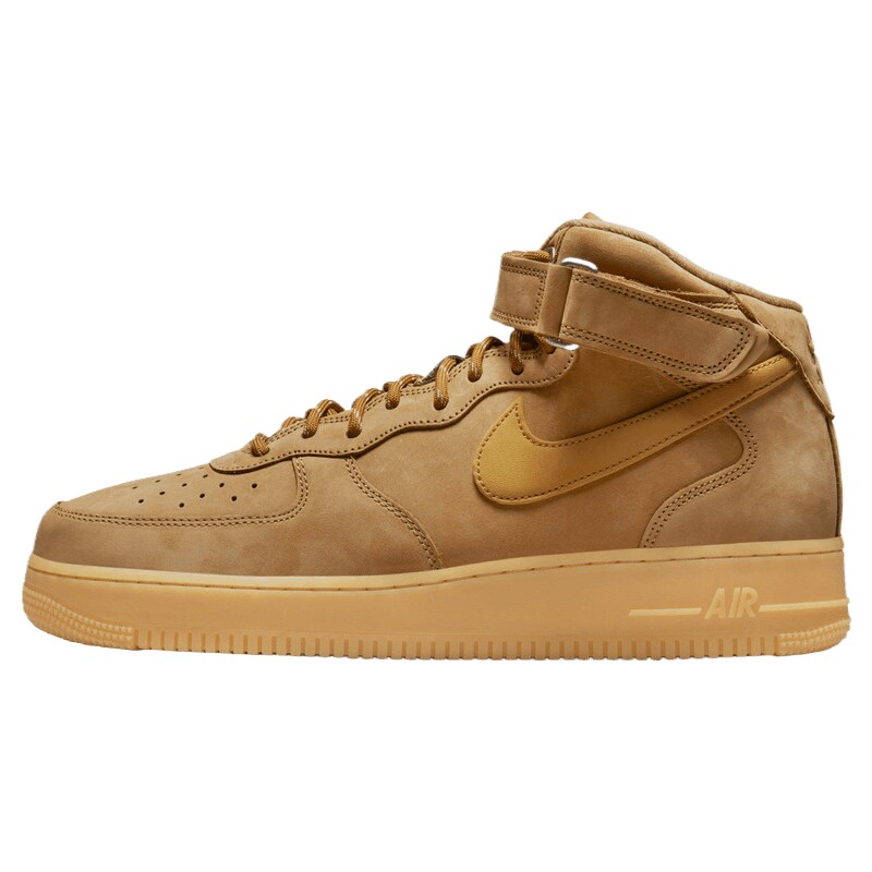 NIKE耐克男子小麦色AF1空军一号中帮运动鞋休闲鞋板鞋DJ9158-200
