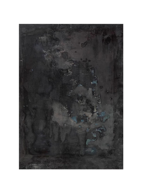 HW.ART手绘油画《黑泽》客厅简约壁画玄关立体肌理挂画手工抽象画