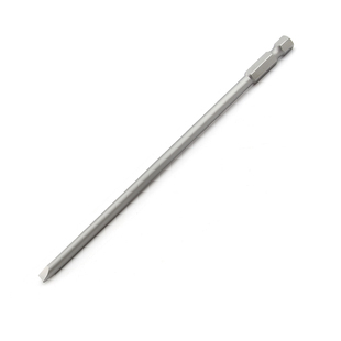 一字电批头加长磁性披头6.35电动螺丝刀批头平口风批头75/150mm