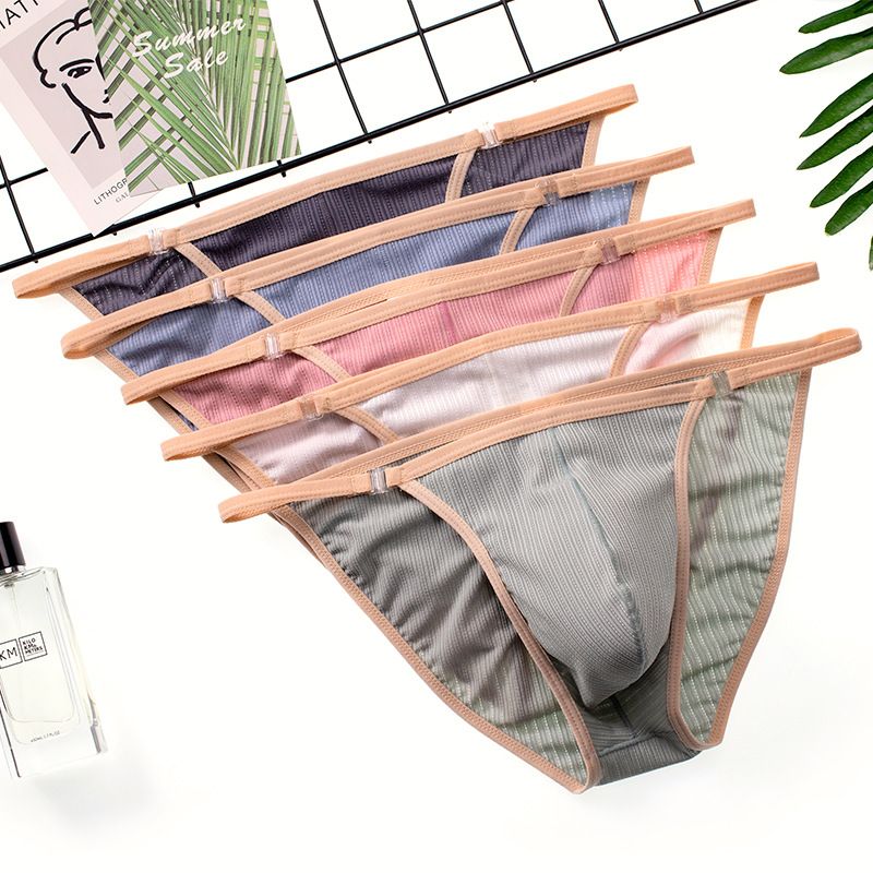 男士薄款速干可开活动卡扣镂空三角内裤青年亲肤性感男生低腰男人