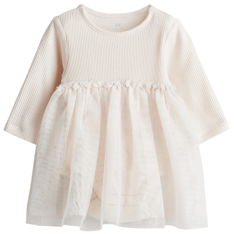 HM童装女婴连衣裙夏季薄纱裙摆洋气公主裙1248269