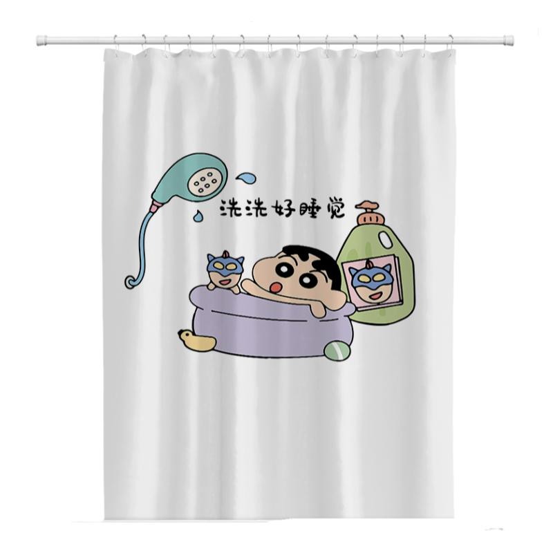高垂感不飘双面防水浴帘可机洗