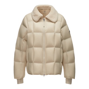 坦博尔25冬季新款布朗尼2.0羽绒服 女士保暖短款羊羔领高品质外套