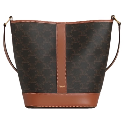 1h可退 欧洲直邮CELINE赛琳TRIOMPHE女士单肩斜挎包小号水桶包