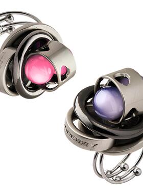 原创设计手工重工艺ins纽扣戒指