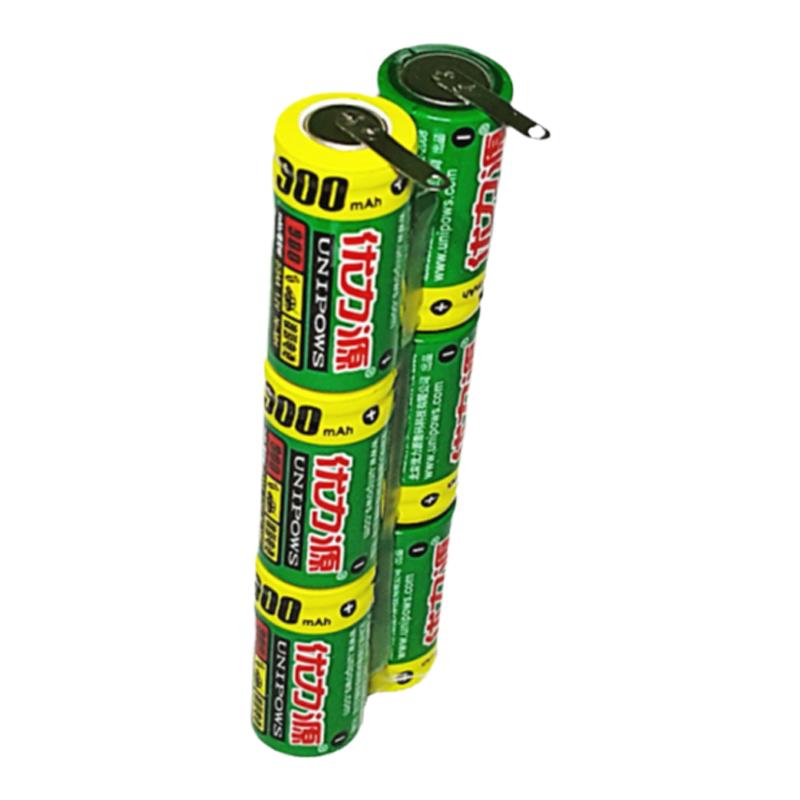 优力源7.2V 2/3AA电池组 900MAH 玩具镍氢电池组 双柱组合引焊片