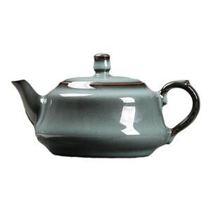 龙泉青瓷哥窑铁胎茶壶