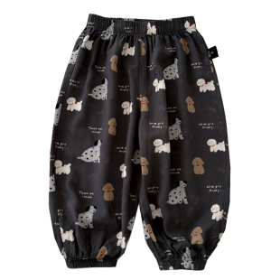 宝宝棉绸防蚊裤薄款夏季婴儿宽松灯笼裤男童夏天裤子女童防晒长裤