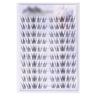 白玉兰感斜睫毛空气凌乱斜飞假睫毛分段不规则自然仿真漫画新手