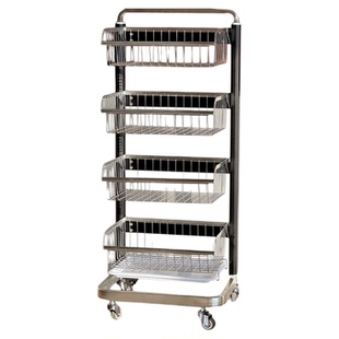 厨房蔬菜水果收纳篮304不锈钢置物架卫生间落地多层可调节层高