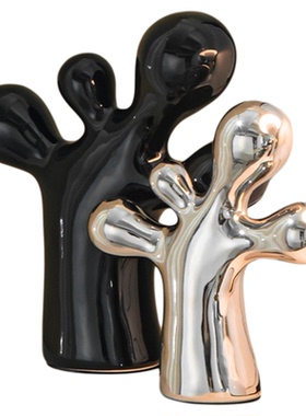 黑银脚丫创意陶瓷摆件
