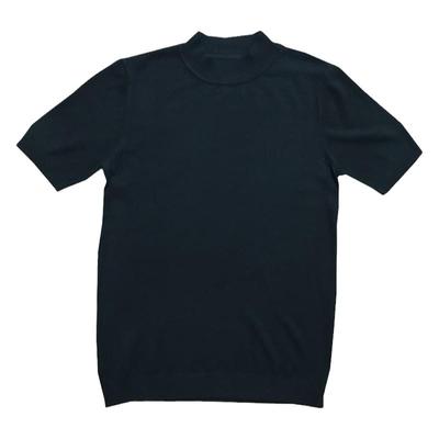 半高领针织打底T恤中领短袖