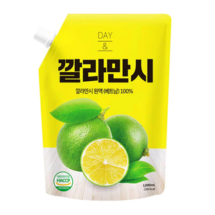 韩国进口DAY&卡曼橘原液vc石榴果汁柠檬汁原浆维c冲饮冷泡1L袋装
