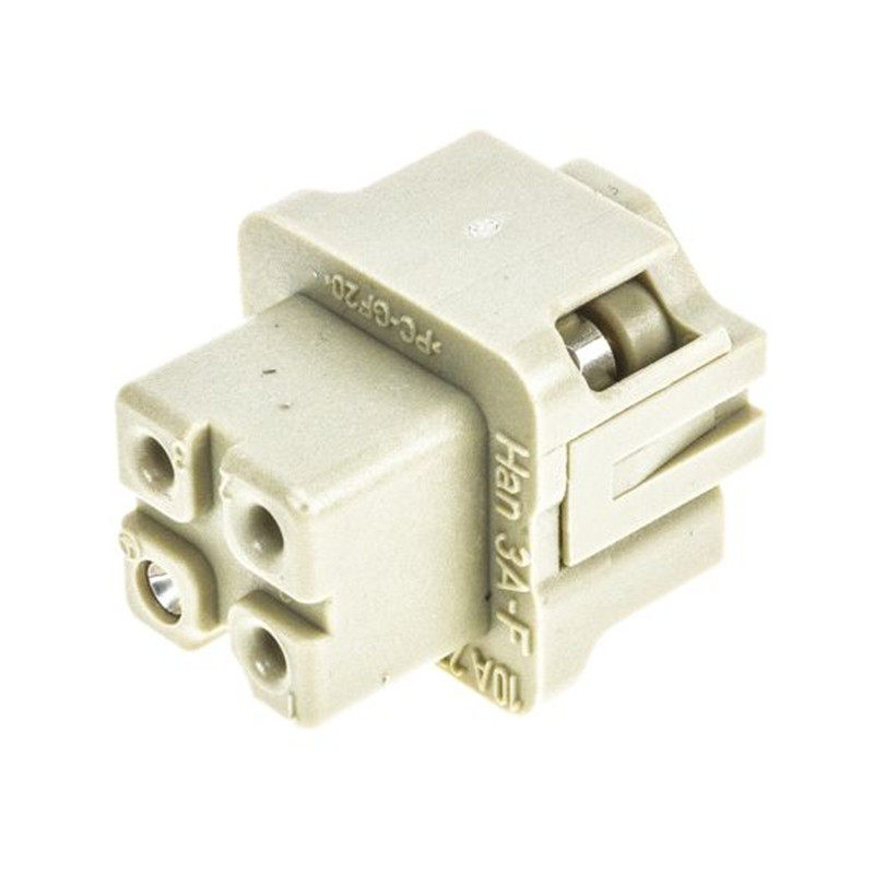 HARTING连接器09200032711母芯4针HAN-3A-F三针四孔10A/250V原装