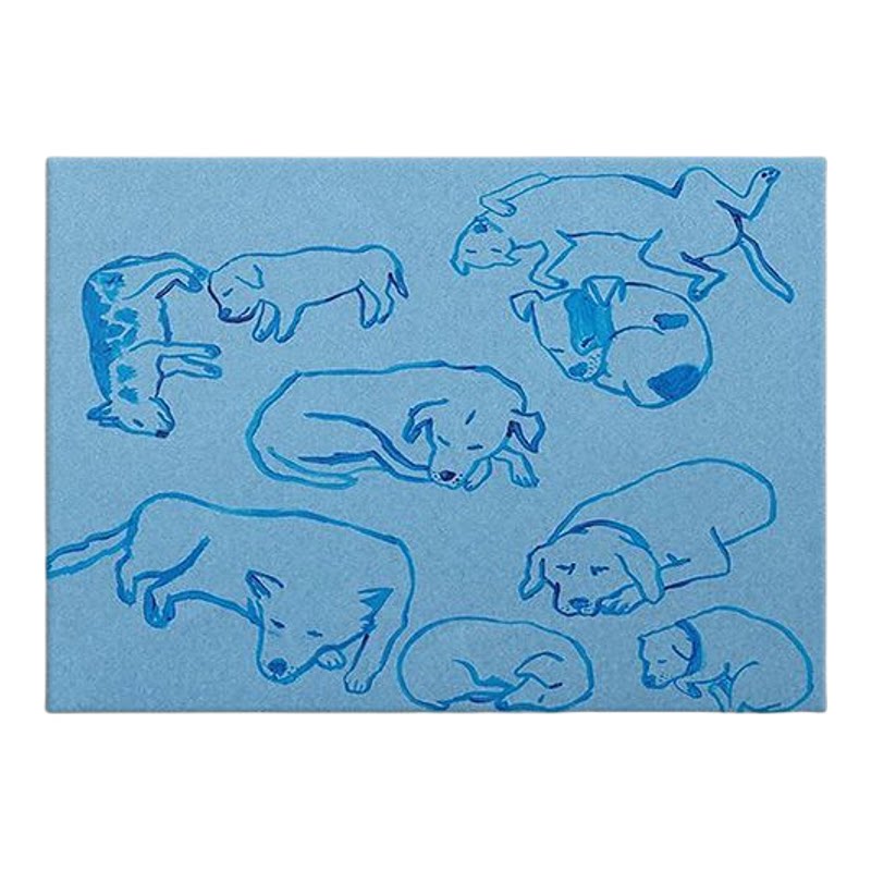 东倒西睡狗可爱玄关无框装饰画