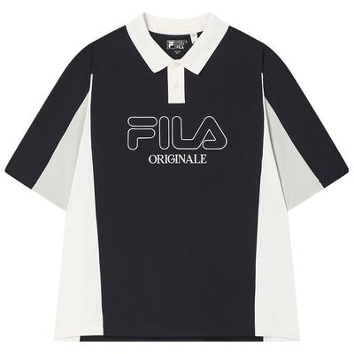 FILA 斐乐官方男子针织短袖POLO衫2025夏季新款时尚休闲宽松上衣